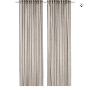 Light Gray IKEA DYTÅG Linen Curtains